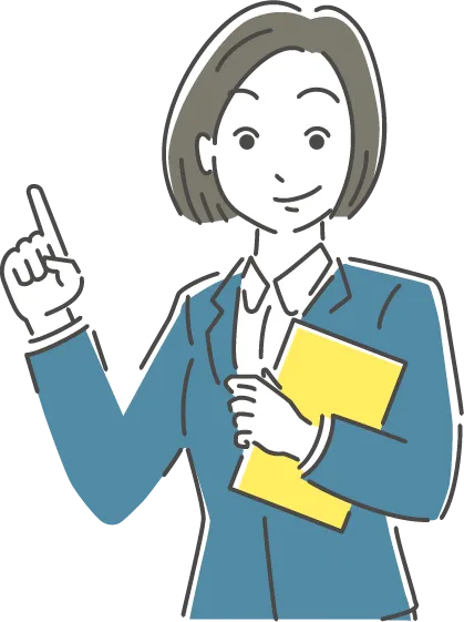 指を立てて話す女性